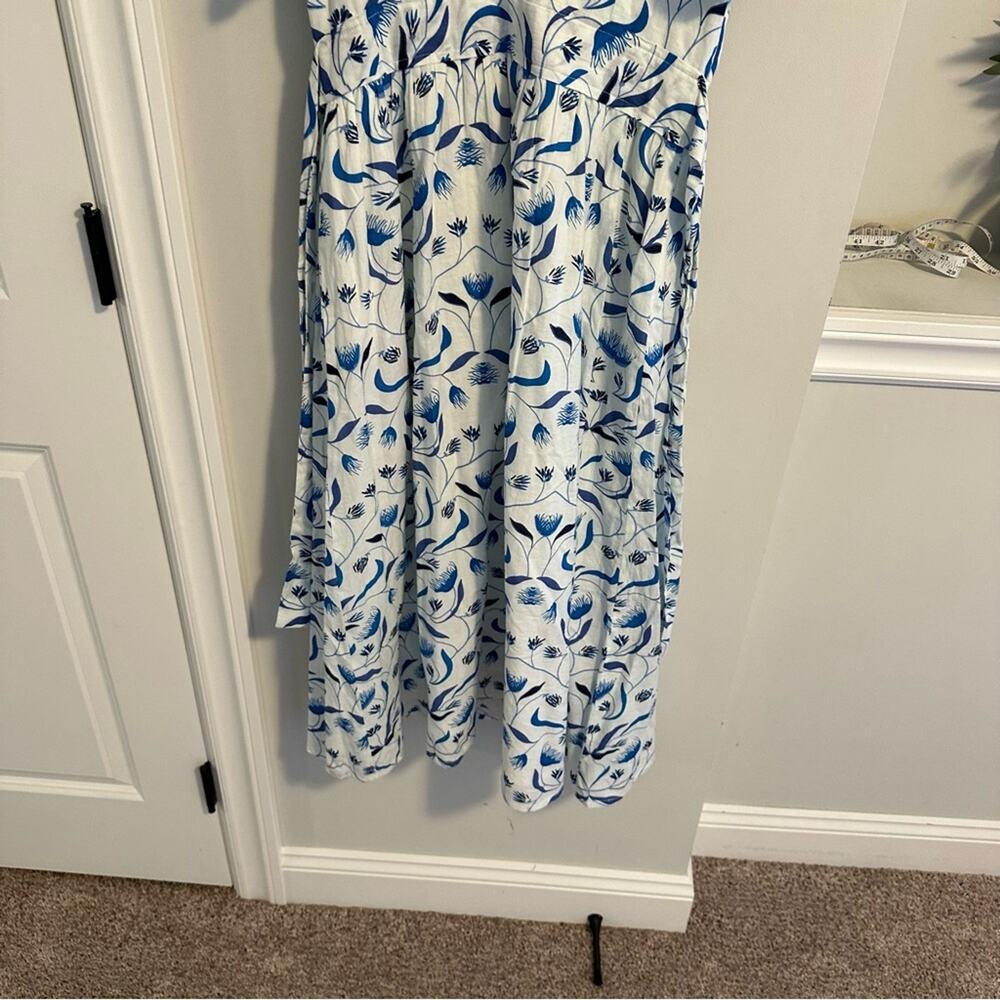 Tuckernuck Monsoon & Beyond White Blue Floral Cotton Maxi Dress XS - Picture 15 of 15
